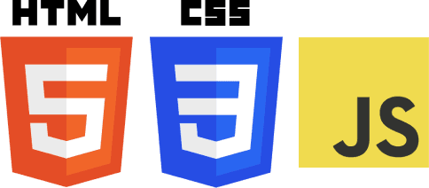 HTML, CSS, and JS logos